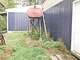 large fuel tank on stand