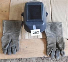 welding mask and gloves