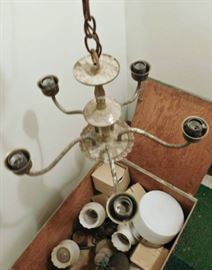 box of vintage lighting.  lot 31