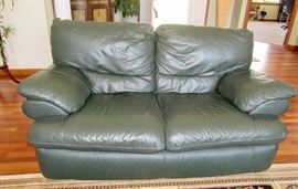 Green Leather Loveseat