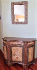 Decorative Server and Mirror