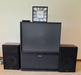 Giant TV and Speakers