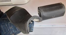 Leather Motorcycle Seat and Bag