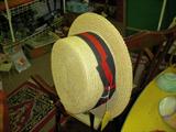 FROM FLORENCE ITALY - REAL BOATER SKIMMER  HAT!