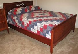 Vintage Duncan Phyfe Mahogany Double with Patchwork