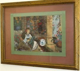 "Persian Beauty" Original Water Color by Olive J. Mortin