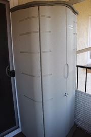 Rubbermaid storage cabinet.