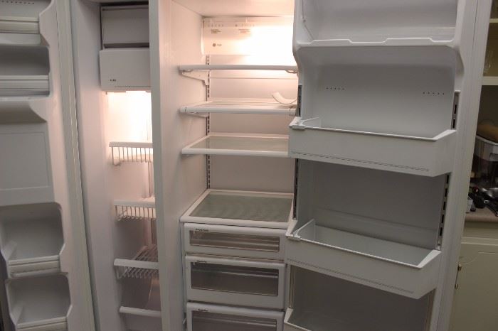 Fridge freezer interior.