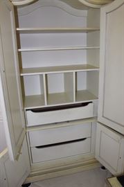 Storage in armoire.