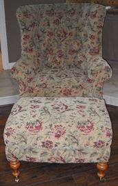 oversized floral chair