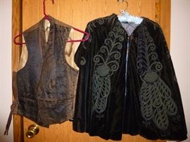 1900's Man's Vest and Woman's Velvet Cape