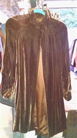1940's Brown Velvet Coat
