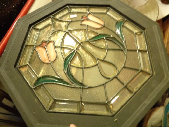 2 ft. octagon stain glass.
