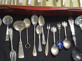 Assorted Silver Plate & Sterling.