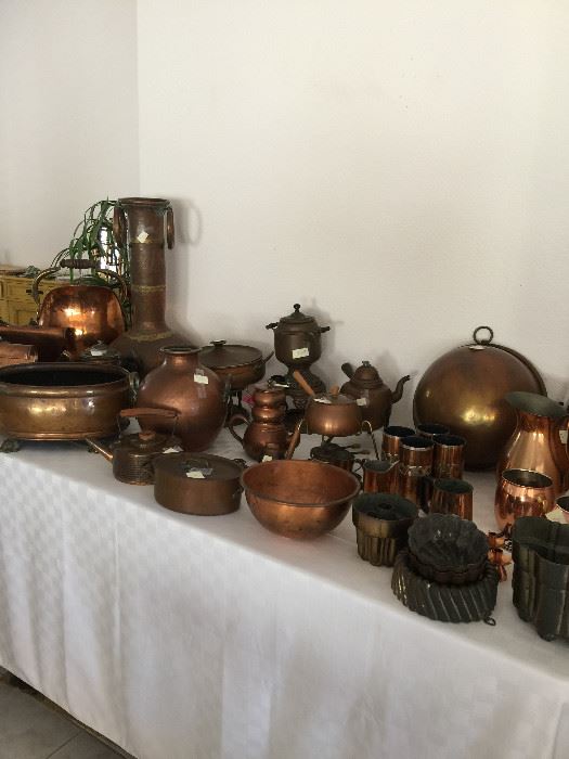 Copper and Hammered Copper items