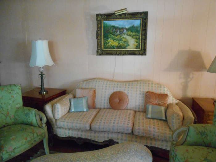 Edwardian Sofa, Oil On Canvas