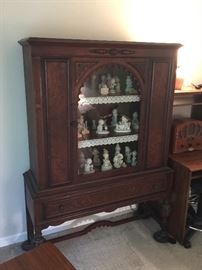 antique china cabinet, glass faced with drawer, great for display of your favorite items!