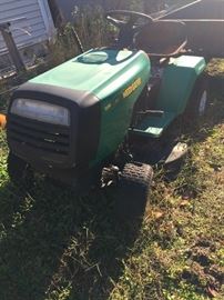 tractor mower with cart