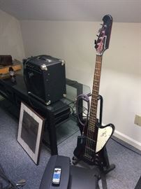 Epiphone Bass Guitar and Fender Amp