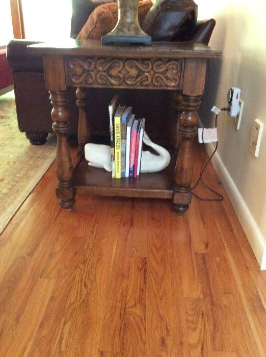 End table - measures 24 inches long x 26 inches wide x 26 inches tall. ($150)