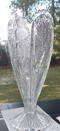 Close up of Paneled Thistle vase