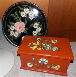 Hand crafted tray, bride's box