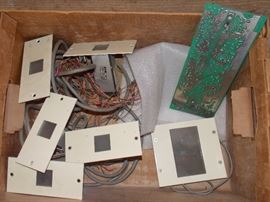 Ok all you up cyclers, vintage gold here: three mother boards, and these vintage industrial pieces.