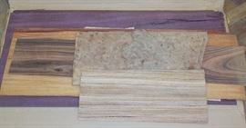 dyed, burled and bubinga wood veneers