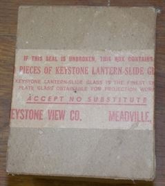 Keystone lantern slides, whole box full of glass for Keystone slide lantern