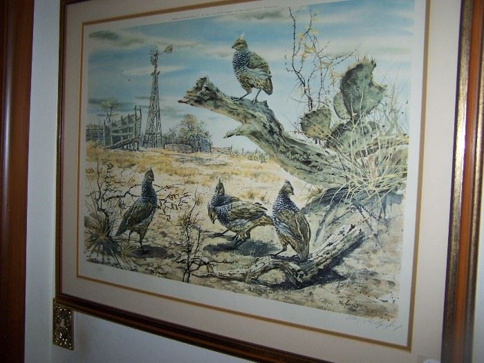 Clay Whegaughy quail print