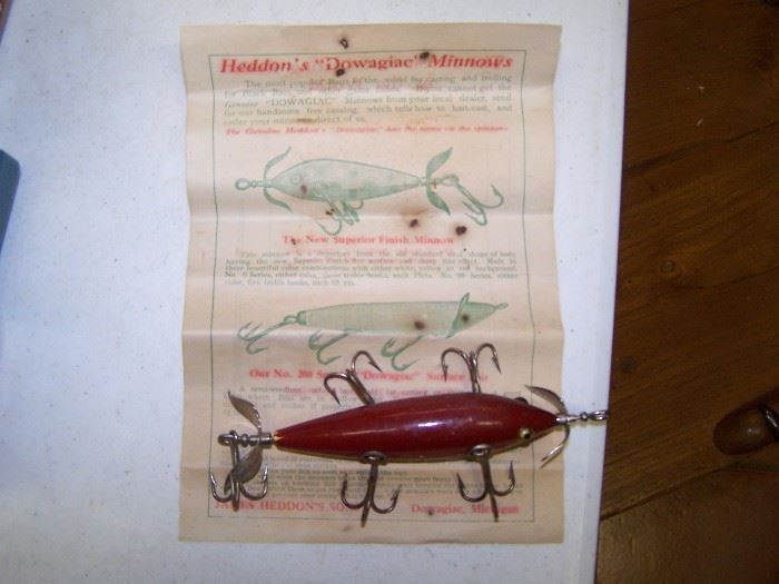 Vintage Heddon lure, many more vintage lures