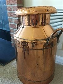 Antique Copper Milk Urn