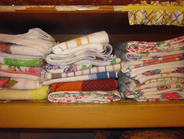 Dish towels, mostly vintage linen