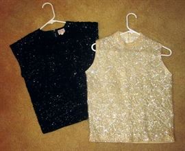 Vintage beaded evening tops.