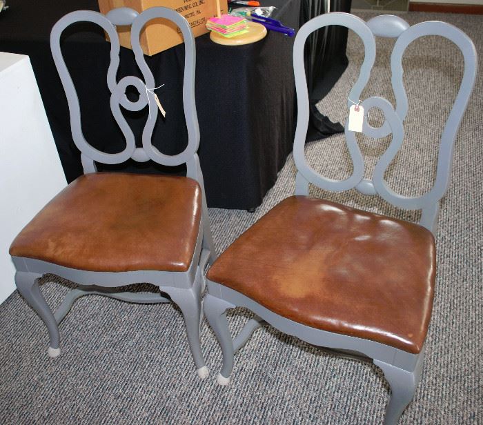 Pair of painted vintage chairs
