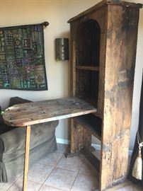 Balinese drop down desk, storage 295.00 o.b.o.