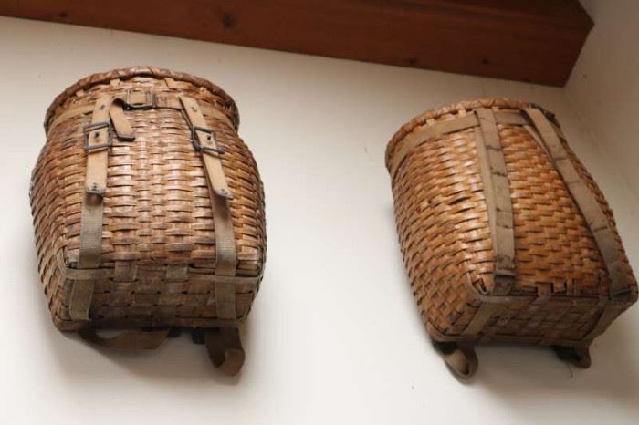 Antique Adirondack Fishing Baskets