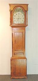 Lot 124 English Oak-case Tall Clock with dial marked for Dobbing, Leeds