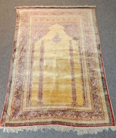Lot 135 Tabriz Silk Prayer Carpet (68 x 46 in.)