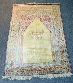 Lot 136 Tabriz Silk Prayer Carpet (66 x 46 in.)