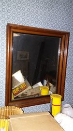 American Victorian Hand Carved Solid Walnut wood Looking Glass or Mirror. Own a piece of American Quality home furnishings.