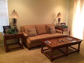 sofas, end tables and coffee tables