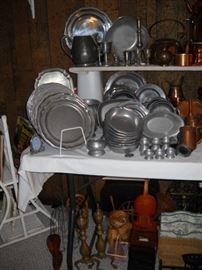 PEWTER PLATES AND BOWLS