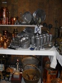 PEWTER BOWLS AND TANKARDS