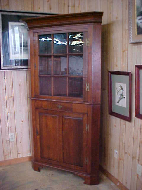 Early Walnut Corner cupboard