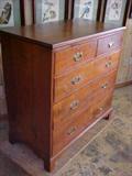 Period walnut 2/3 bracket foot Chippendale chest.