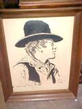 Original artwork by Joe Grandee of Billy the Kid.