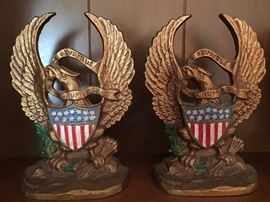 American Eagle Brass Book Ends