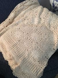 Vintage Crocheted table cloth