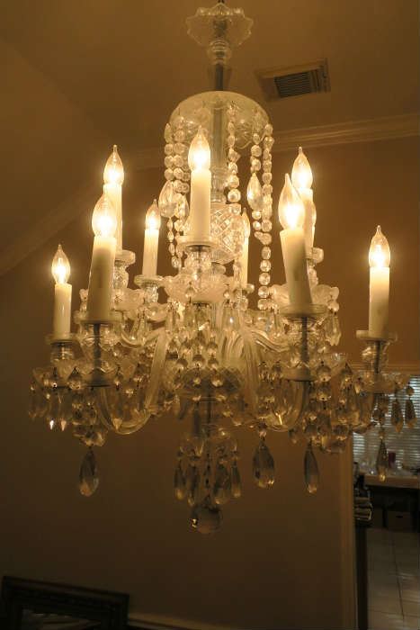 12 arm crystal chandelier 